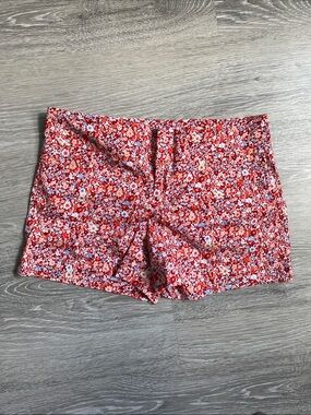 Calvin Klein Red Floral Shorts, Size 4